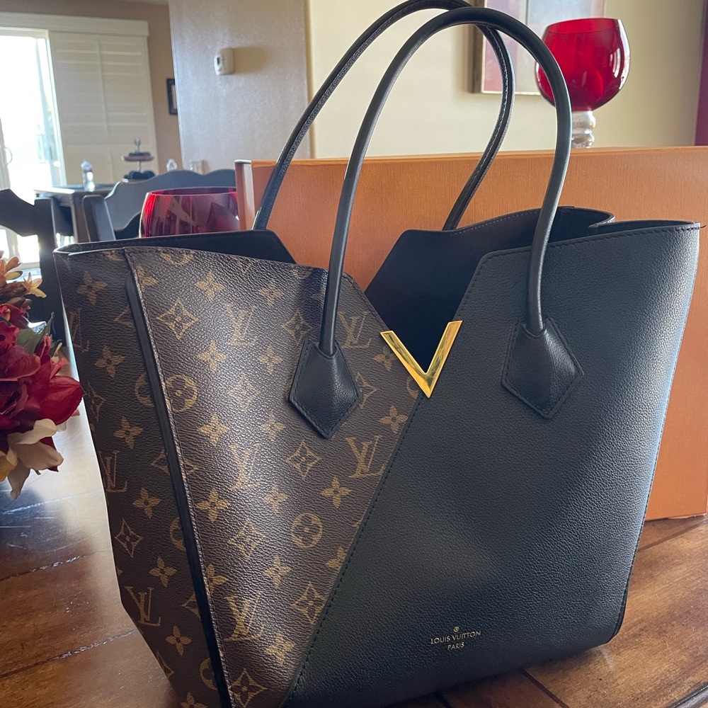 LOUIS VUITTON KIMONO MONOGRAM MM BROWN BLACK--Excellent condition!!